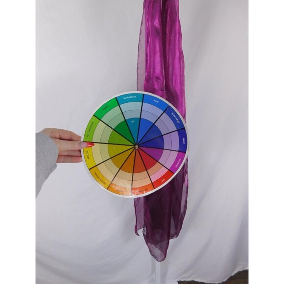 Sheer Scarf Womens One Size Purple Magenta Lightweight Chiffon Style Dressy Wrap - Picture 7 of 8